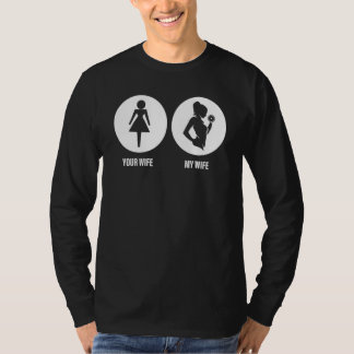 Männer Ihre Frau Meine Frau Gewichtheben Bodybuild T-Shirt