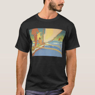 'Männer im Auslegerkanu auf dem Weg zum Ufer' - T- T-Shirt