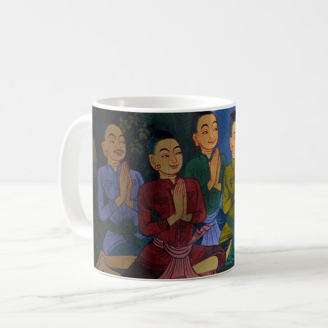 Männer im Gebet: Glaube und Kultur Kaffeetasse (Vorderseite Links)