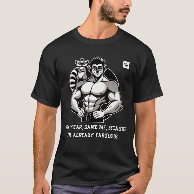 Männer im neuen Jahr, gleich ich dunkel T-Shirt (Vorderseite)