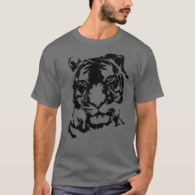 Männer im Shirt mit Tiger (Vorderseite)