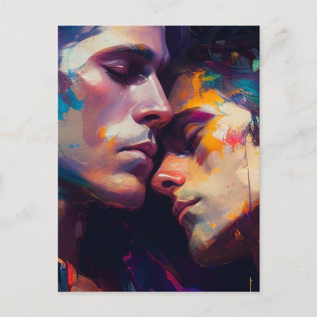 Männer in der Liebe Postkarte (Vorderseite)