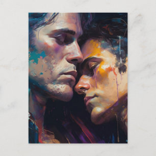 Männer in der Liebe Postkarte