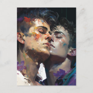 Männer in der Liebe Postkarte