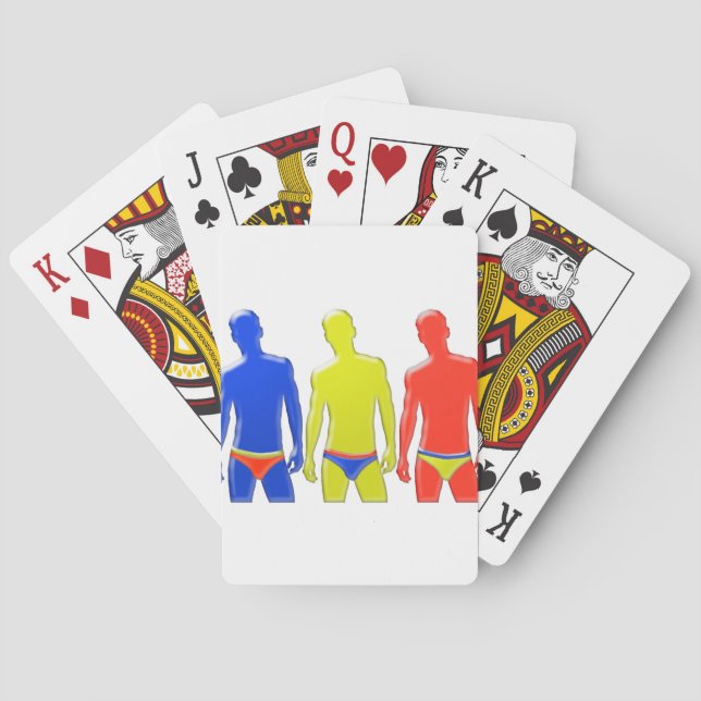 Männer in Unterwäsche Spielkarten (Rückseite)
