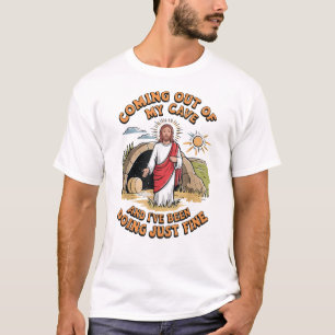 Männer Jesus kommt aus meiner Höhle T-Shirt