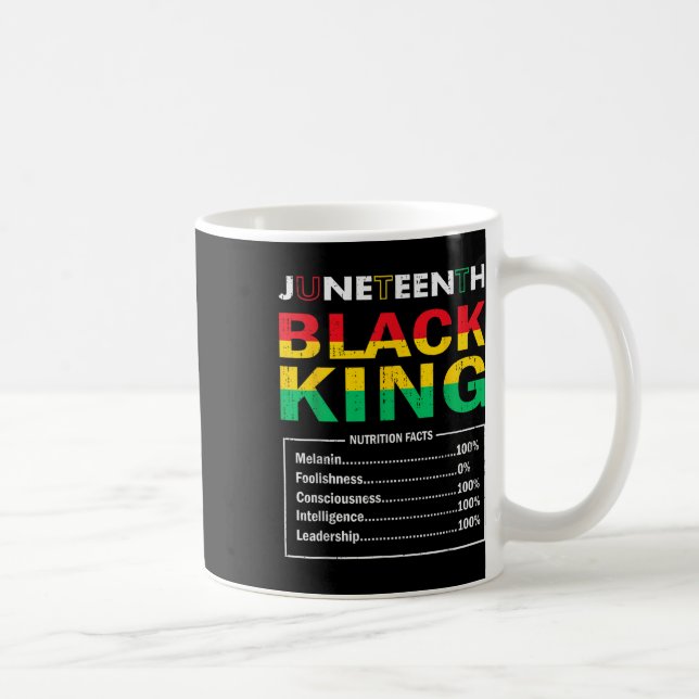 Männer Juneteenth Schwarz Afrikanischer König Ernä Kaffeetasse (Rechts)