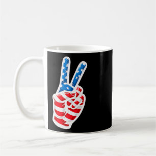 Männer Jungen Amerikanische Flagge Friedenszeichen Kaffeetasse