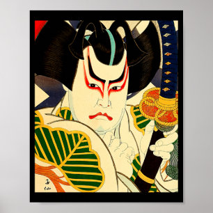 Männer Kabuki-Theater Schauspieler Japanische Kuns Poster