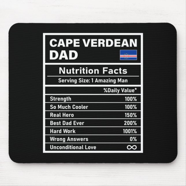 Männer Kap Verde Regierung Agentur Dad Ration Fakt Mousepad (Vorne)