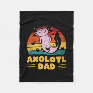 Männer Kawaii Axolotl Papa Retro Vintage Fleecedecke
