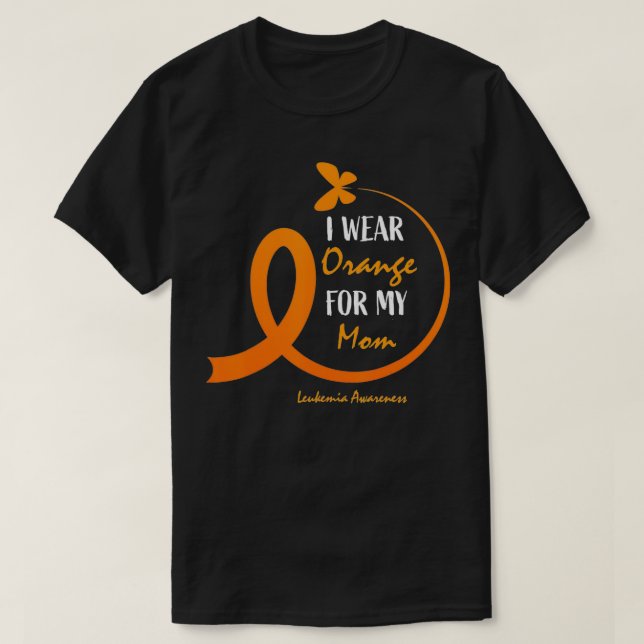 Männer Kinder Orange für meine Mama Leukämie a T-Shirt (Design vorne)