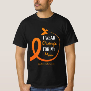 Männer Kinder Orange für meine Mama Leukämie a T-Shirt