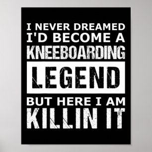 Männer Knieboarden Lustig  Poster