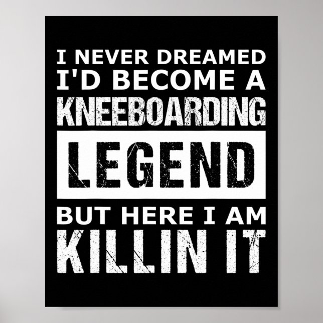 Männer Knieboarden Lustig  Poster (Vorne)