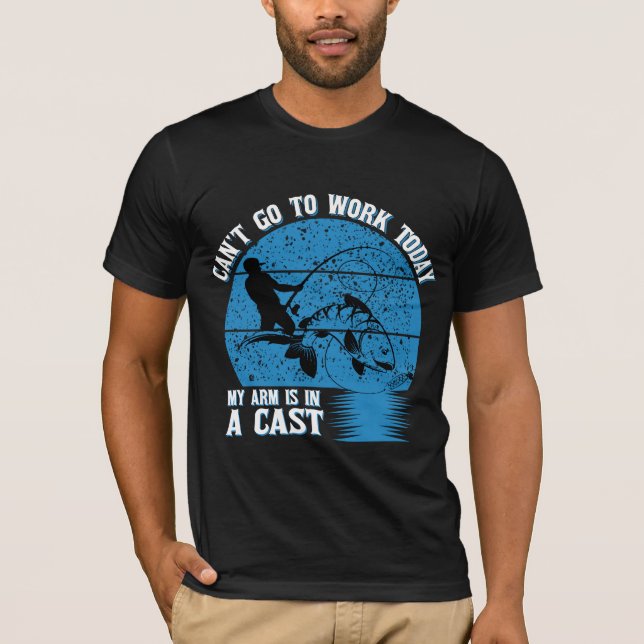 Männer können heute arbeiten Mein Arm ist in einer T-Shirt (Vorderseite)