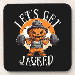 Männer Lasst Uns Aufgepumpt Kürbis Jack-O-Lantern Getränkeuntersetzer