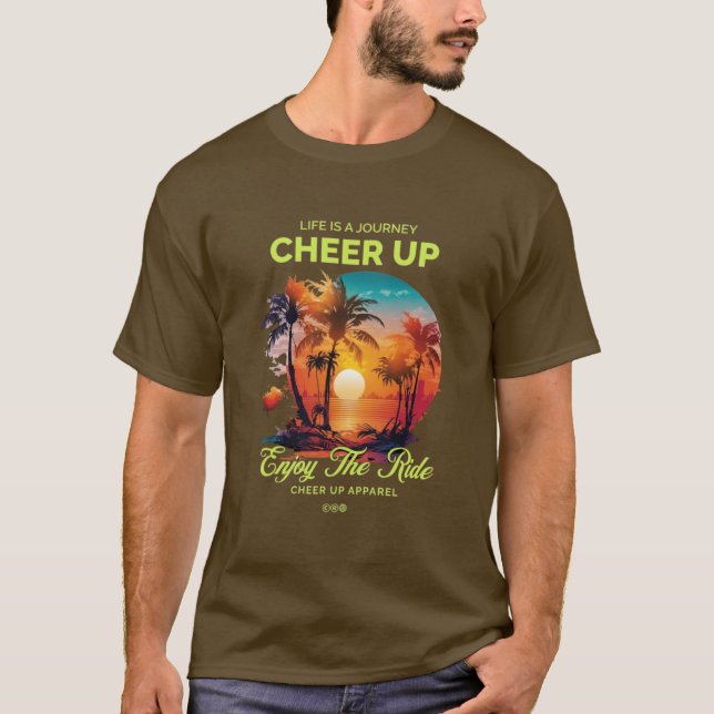 MÄNNER LEBENSREISE AUFMUNTERN T SHIRT (Vorderseite)
