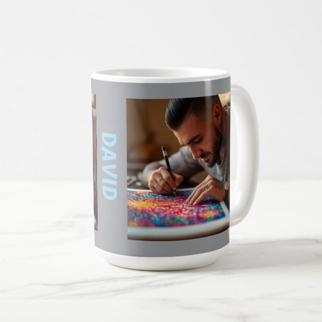 Männer Liebe Diamantkunst auch Kaffeetasse (VorderseiteRechts)