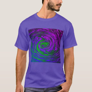 Männer Lila Abstrakte Kunstwirbel T-Shirt
