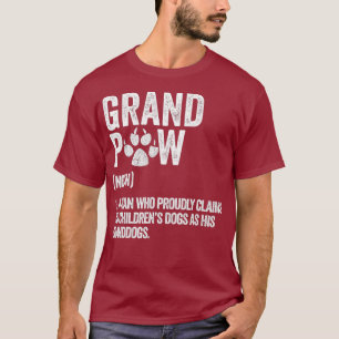 Männer Lustig Bester Hund Opa Ever Grandpaw Retro T-Shirt