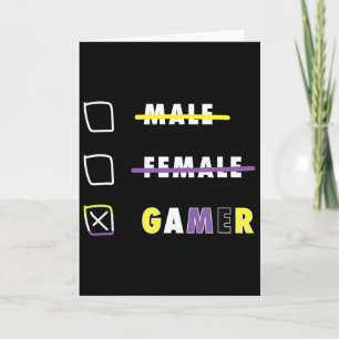 Männer Lustig Nichtbinär Gamer En  Karte