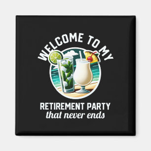 Männer lustig Willkommen zur Rente-Party-Urlaub Magnet