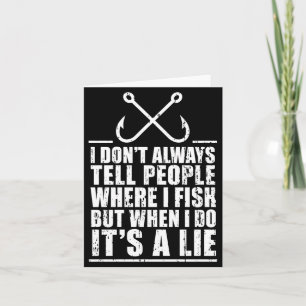 Männer lustiger Angelplatz lügen Angler Humor Karte