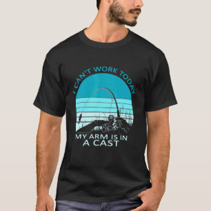 Männer Lustiger Fischer Ich Kann Heute Nicht Arbei T-Shirt