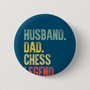 Männer Lustiges Geschenk Ehemann Vater Schach Lege Button