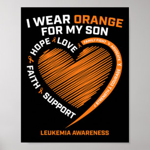 Männer Mama Vater tragen Orange für meine Sohn Leu Poster