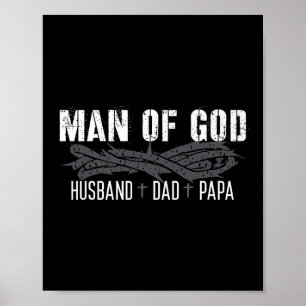 Männer Mann Gottes Christlicher Vater Vater Geburt Poster