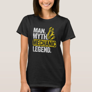 Männer Mann Mythos Mechaniker Legende Auto Typ Gar T-Shirt