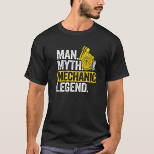 Männer Mann Mythos Mechaniker Legende Auto Typ Gar T-Shirt