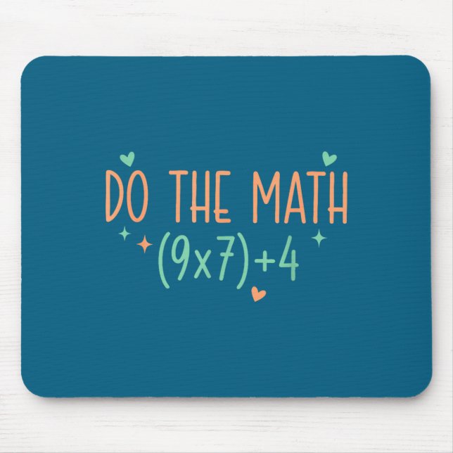 Männer Mathe 67 Meme Sechs Sieben Mousepad (Vorne)