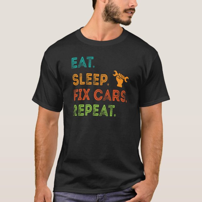 Männer-Mechanik für Männer Vater Auto Garage Auto  T-Shirt (Vorderseite)