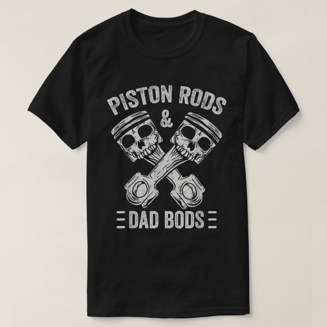 Männer mit Kolbenstange und Dieselmotor für Väter T-Shirt (Design vorne)