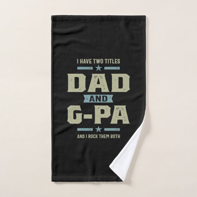 Männer mit zwei Titeln Vater und G-Pa Handtuch (Handtuch)