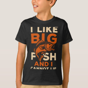 Männer mögen große Fische und können lustiges Fisc T-Shirt