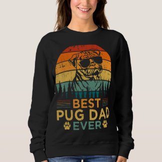 Männer Mops Hund Vintag Bester Mops Vater Vater Ta Sweatshirt