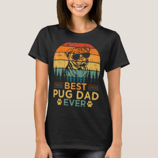 Männer Mops Hund Vintag Bester Mops Vater Vater Ta T-Shirt