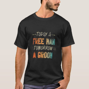 Männer Morgen   Vintage Bräutigam Junggesellenabsc T-Shirt
