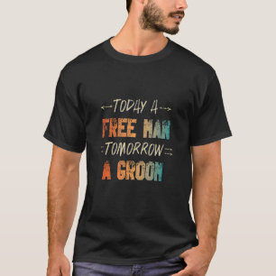 Männer Morgen Vintage Bräutigam Junggesellenabsc T-Shirt