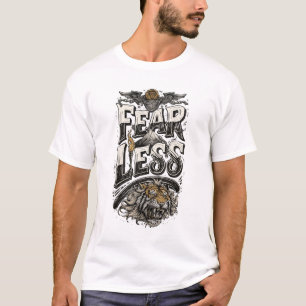Männer Motivations-T-Shirt Fearless Tiger Mountain T-Shirt