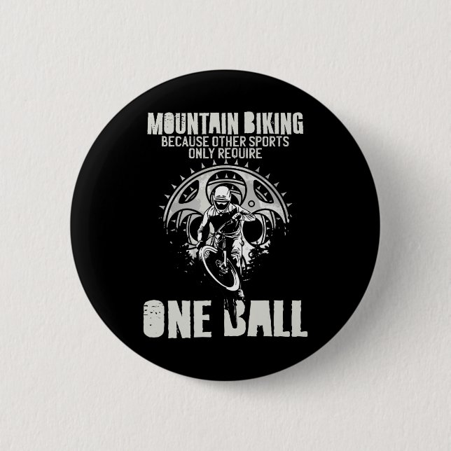 Männer Mtb Spruch Geschenk - Downhill Fahrrad - Mo Button (Vorderseite)