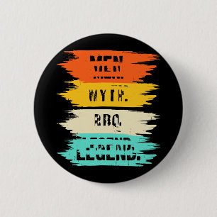 Männer Mythos BBQ-Legende Vatertag Grillkönig Button