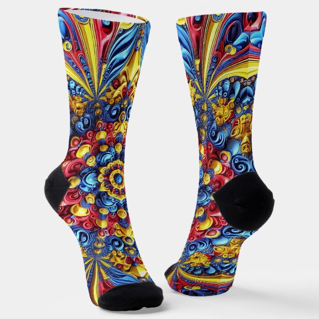 Männer nachhaltige Crew Socken mit rumänischen Far (Gewinkelt)