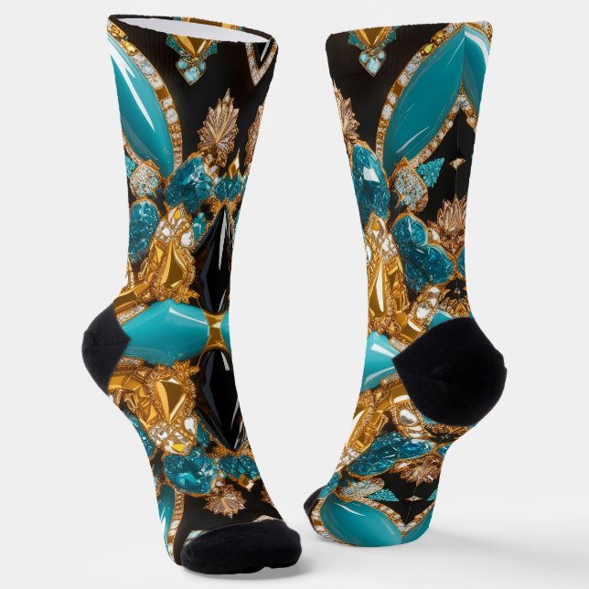 Männer nachhaltige Socken mit Bahamas-Farben (Gewinkelt)