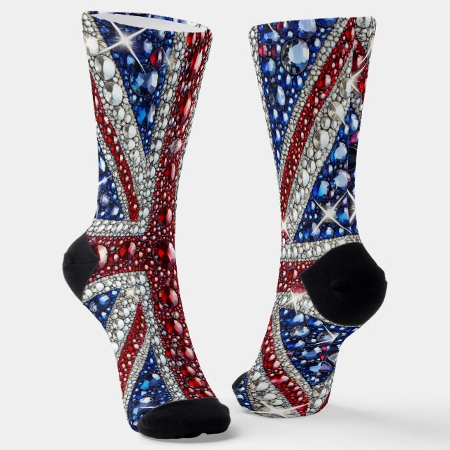 Männer nachhaltige Socken mit Britischen Farben (Gewinkelt)