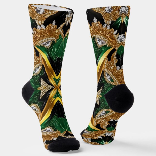 Männer nachhaltige Socken mit jamaikanischen Farbe (Gewinkelt)